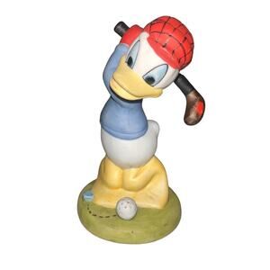 Disney-world vintage Donald Duck Golfing Porcelain figurine
